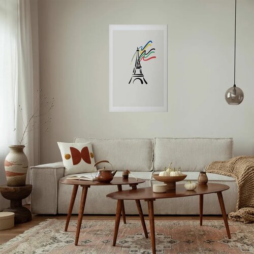  Plakat - Eiffel Tower and Colors 21x30 Bez okvira s margom Slike