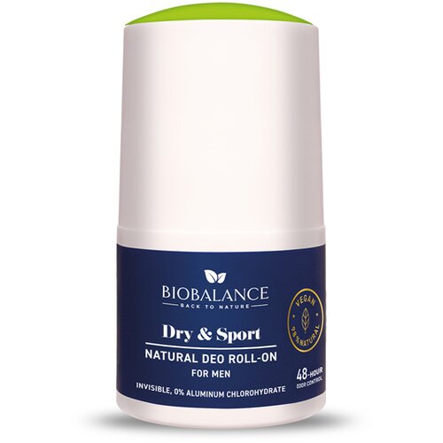 BIOBALANCE Dry & Sport For Men Natural Deo Roll On 50 ml Cene