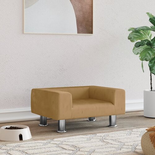 VidaXL Krevet za pse smeđi 50x40x26 5 cm bar&amp;scaron;unasti Slike