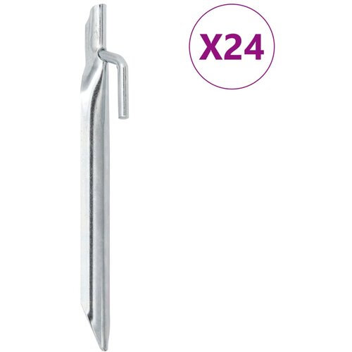  The Living Store Klini za &amp;scaron;otor 24 kosov U oblika 17 cm &amp;Oslash;20 mm pocinkano jeklo - Klin Za &amp;Scaron;otor, (21486907) Slike