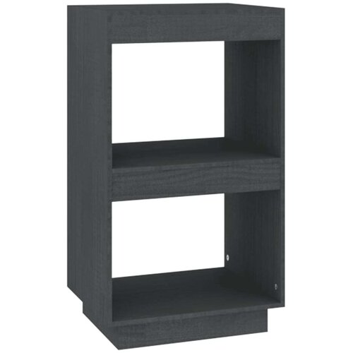 VidaXL knjižna omara siva 40x35x71 cm trdna borovina Slike