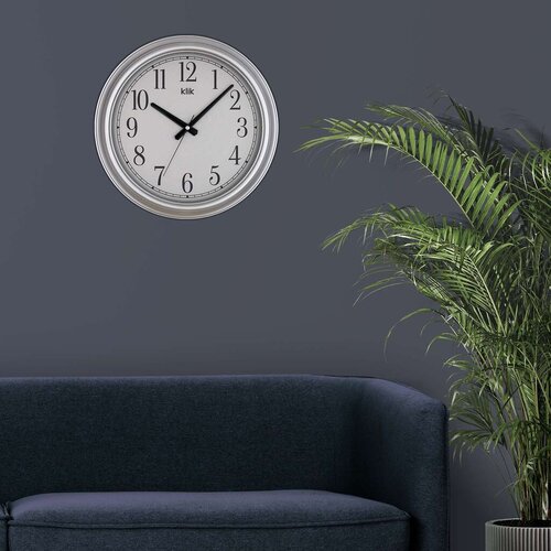 Wallity Zidni sat Beta, 38x38 cm, srebrne boje Cijene