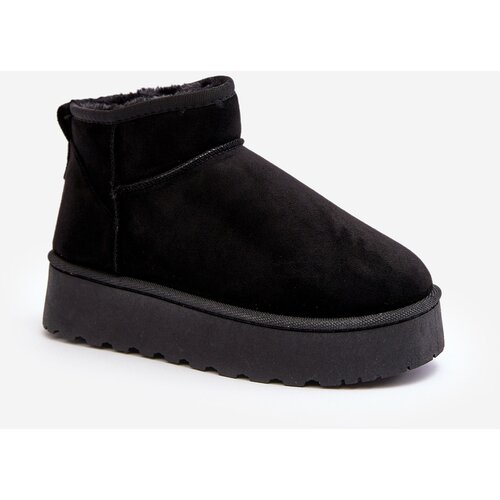 Boto Women&amp;#039;s Snow Boots On Platform Lined With Fur Black Xamella Slike