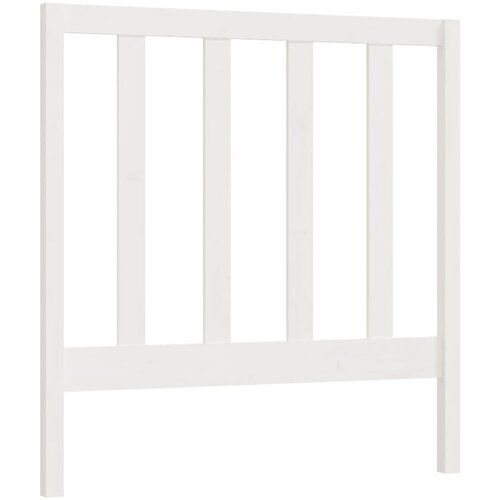 Maison Chic posteljno vzglavje - vzglavna omarica - nočna omarica belo 96x4x100 cm trdna borovina, (21705949) Slike