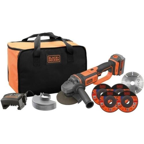 Black &amp;amp; Decker BCG720M1A5 brusilica kutna akumulatorska 18 4.0 ah Slike