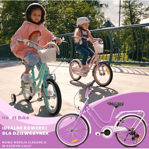  Dječji bicikl Heart 20&amp;quot; - 6 Shimano brzina - ljubičasti Slike