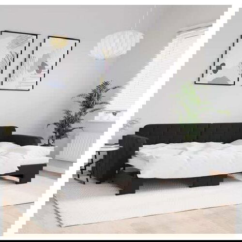 vidaXL Izvlečna dnevna postelja črna 80x200 cm žamet Cene