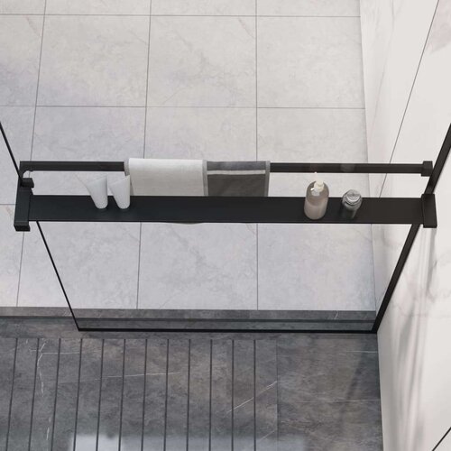  Polica za zid tuš-kabine crna 80 cm aluminijska Cijene