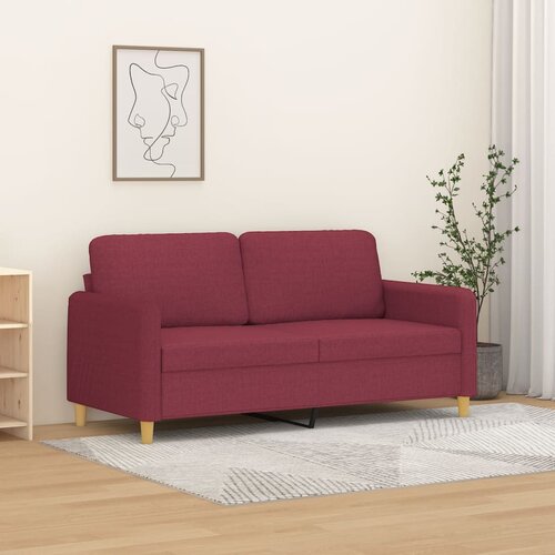  Dvosjed od tkanine crvena boja vina 140 cm Slike