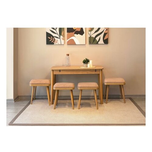 Hanah home Set trpezarijski sto i stolice Vina Mini 06 0900, Bež Cene