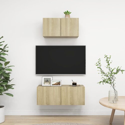 vidaXL 2-dijelni set TV ormarića boja hrasta sonome od iverice Cijene