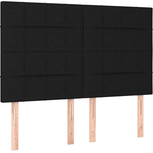  Krevet s oprugama i madracem crni 140x200 cm od tkanine Slike