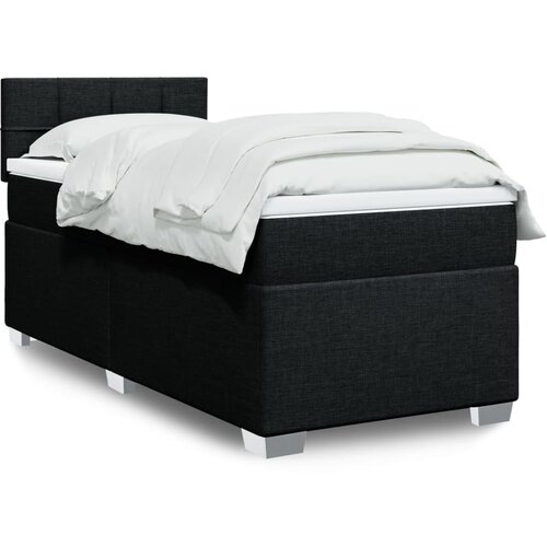 The Living Store Box spring postelja z vzmetnico črna 100x200 cm blago - Box Spring Postelja, (21514522) Cene