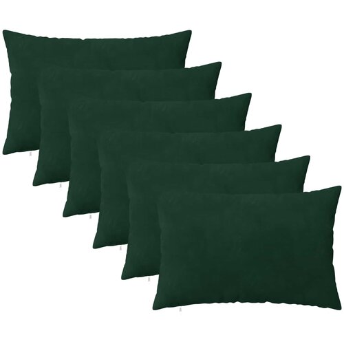  Presvlaka za jastuk 6 pcs HEERLEN Tamnozelena 50 x 70 cm Baršun Cene