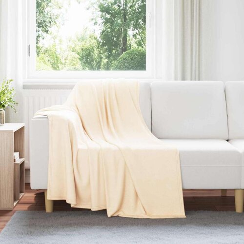  Odeja krema 170 x 130 cm Flis, (5000288180) Cene