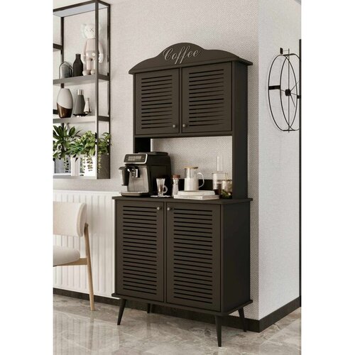 Hanah home ormar za kafe kutak Avior 90, 90 cm, crni Cene