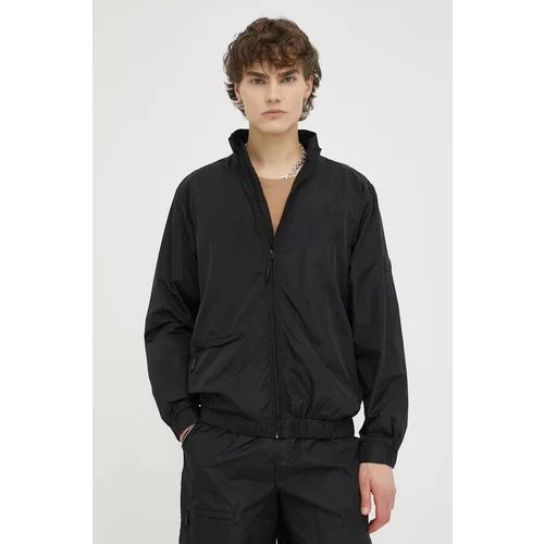 Rains Kišna jakna 18900 Track Jacket boja: crna, za prijelazno razdoblje, oversize