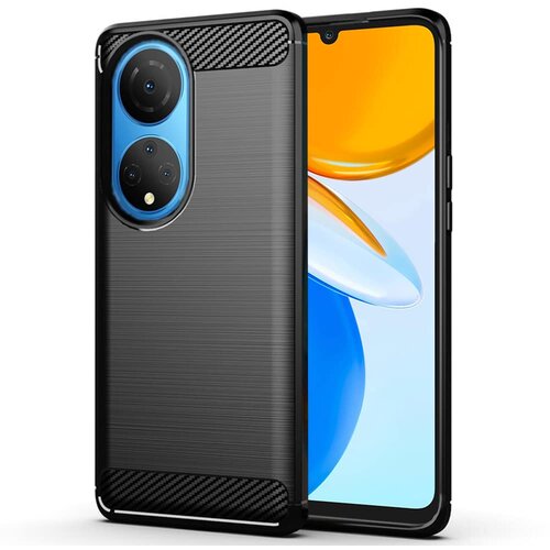 Techsuit Carbon Silicone ovitek za Honor X7 - črn Cene