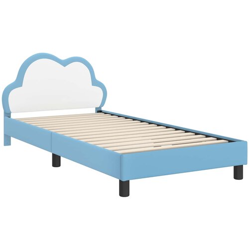  Krevetna konstrukcija s uzglavljem Plava 90 x 190 cm PU Slike