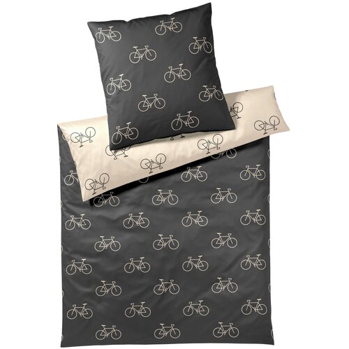 Elegante OBOJESTRANSKA POSTELJNINA Velo 200/200 cm mako saten antracit Cene