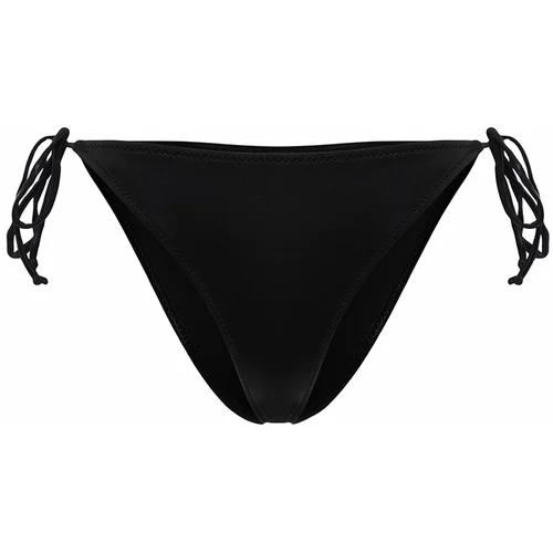 Trendyol Black Tied Shiny Lacquer Printed Bikini Bottoms