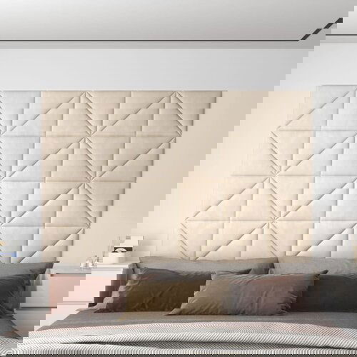 vidaXL Stenski paneli 12 kosov krem 30x30 cm žamet 1,08 m² Cene