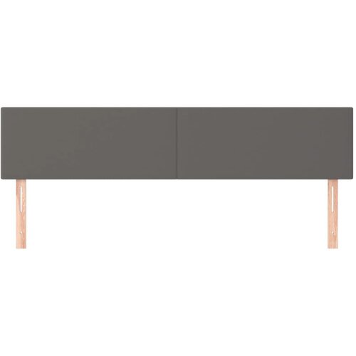  Uzglavlja siva 200x5x78/88 cm od umjetne kože Slike