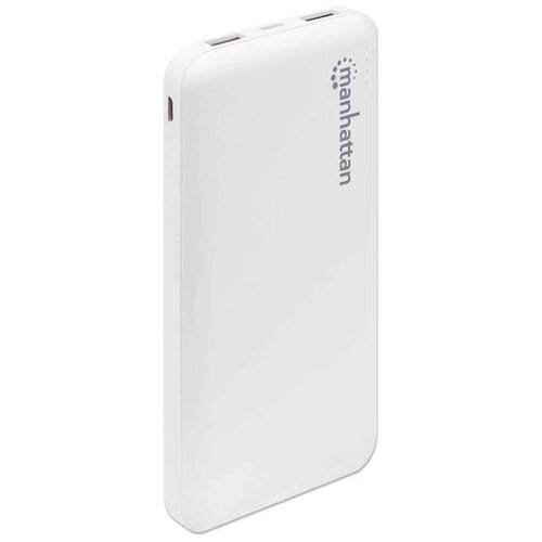 Manhattan powerbank 10000mAh,USB-C,microUSB-A,bije 406277 Slike
