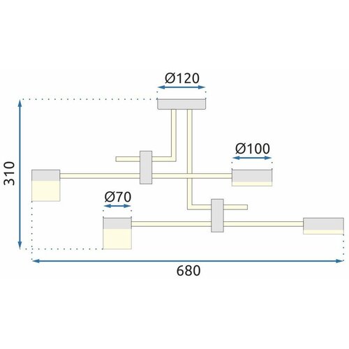 Toolight visilica Led APP1001-4C Slike