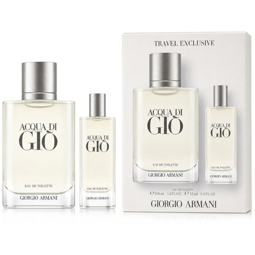 Giorgio Armani Acqua di Gi&amp;ograve; set Eau de Toilette 100 ml + Eau de Toilette 15 ml Slike