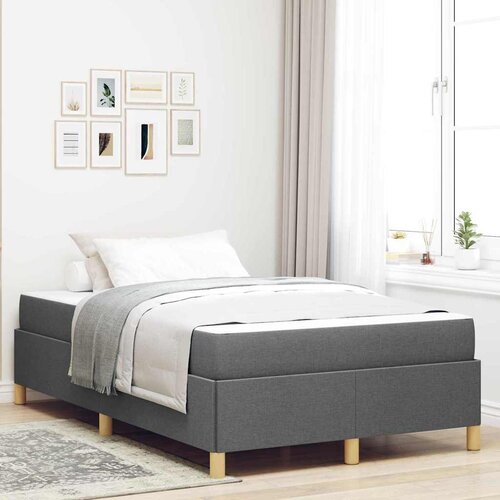 vidaXL Postelja z vzmetnico Drugo Temno siva 120 x 190 cm blago Cene