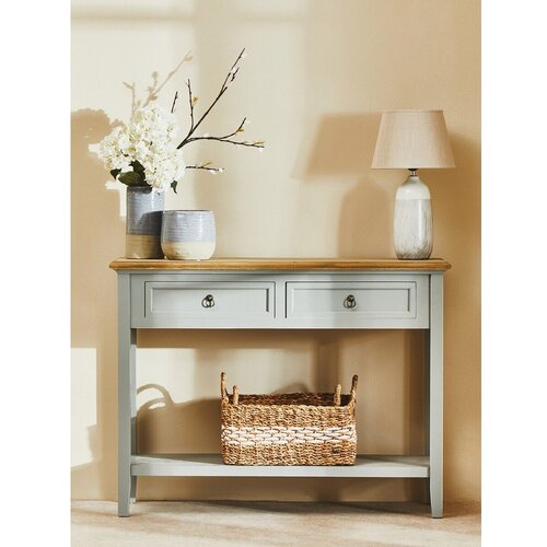 Premier Housewares Sivi pomoćni stol od masivne paulovnije 34,5x99 cm Henley &amp;ndash; Slike