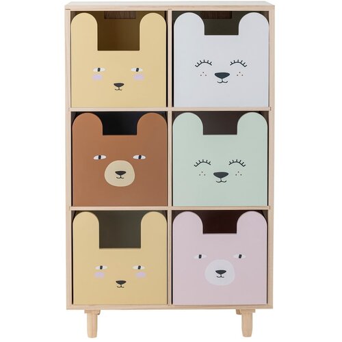 Bloomingville Mini Nizka otro&amp;scaron;ka komoda iz masivne pavlonije v naravni barvi 25,5x88,5 cm Calle &amp;ndash; Slike