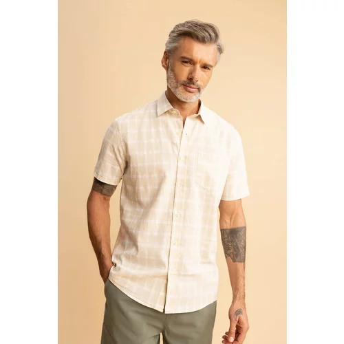 Defacto Regular Fit Linen Blend Long Sleeve Shirt
