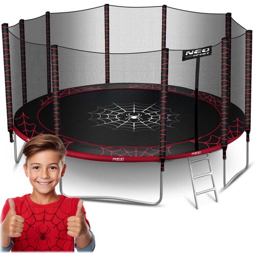  Vrtna trampolina 465 cm s vanjskom za&amp;scaron;titnom mrežom i ljestvama Neo-Sport Slike