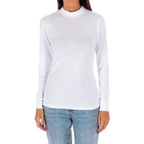 Kisses&amp;amp;Love Majice z dolgimi rokavi 1625-M-BLANCO Bela Slike