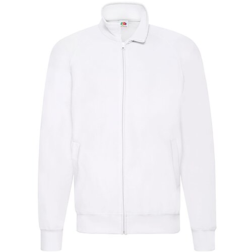 Fruit Of The Loom Biała bluza męska Lightweight Sweat Jacket Slike