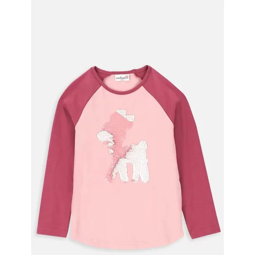 Coccodrillo Otroška dolga majica roza barva