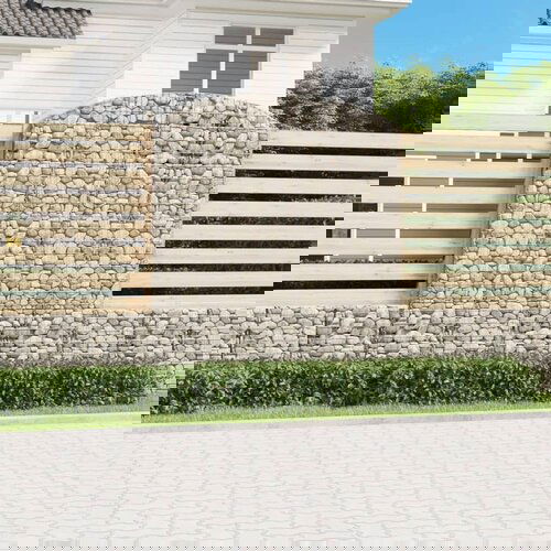  Gabionska ko&amp;scaron;ara s lukom 200x50x220/240 cm pocinčano željezo Slike