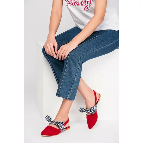 Fox Shoes Red and Navy Blue Women's Flats