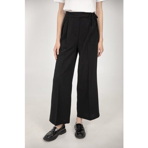 Legendww crne pamucne pantalone sa vezivanjem u struku Cene