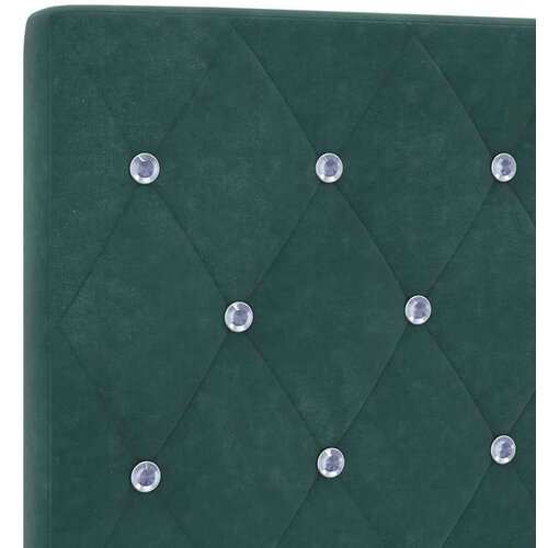  LED glava kreveta S LED lampica Tamnozelena 200 cm Poliester Slike