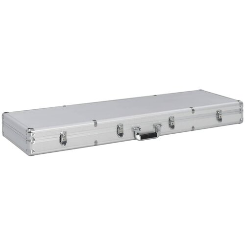 vidaXL Kovček za pištolo srebrn 118x38x12 cm aluminij Cene