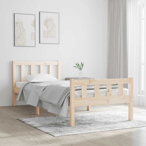  Okvir za krevet od masivnog drva 75 x 190 cm jednokrevetni Cijene