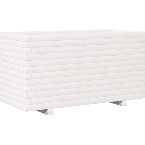  Vrtna sadilica bijela 90x40x49,5 cm od masivne borovine Slike