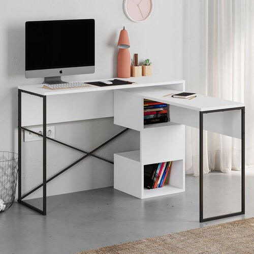Hanah home Hanah kućni radni sto, 110x77x102,5 cm, bijeli Slike