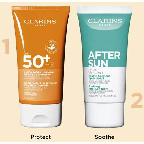 Clarins Sun Body Cream SPF50+ krema za sončenje SPF 50+ 150 ml Slike