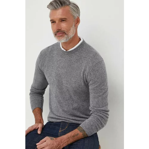 United Colors Of Benetton Volnen pulover moški, siva barva