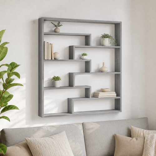  Zidna polica 103 x 17 x 102 cm Prerađeno drvo Slike