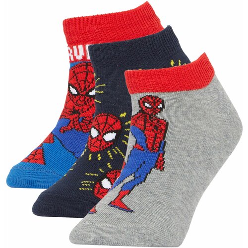 Defacto Boy Marvel Spiderman Licensed Cotton 3 Pack Short Socks Slike